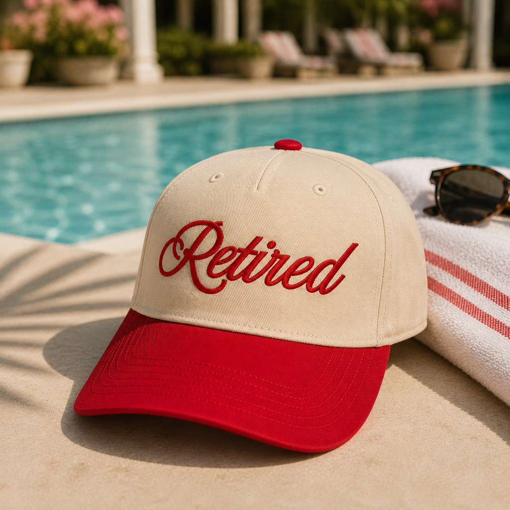 Early Retirement Baseball Cap - Red