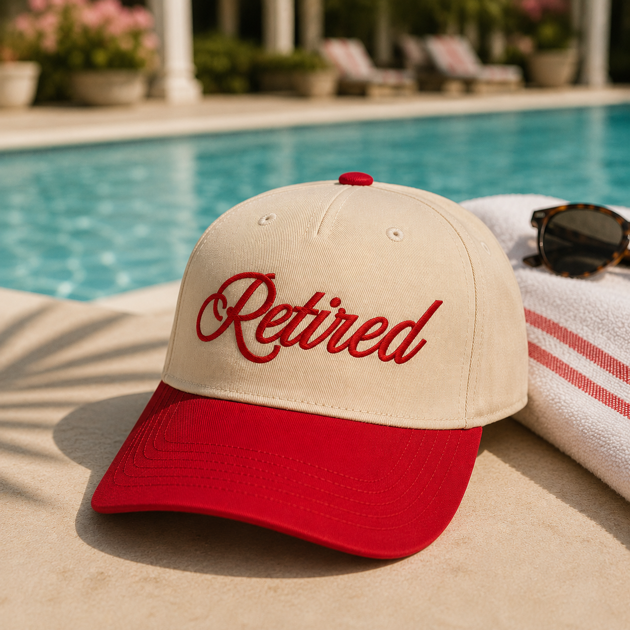 Early Retirement Baseball Cap - Red